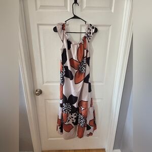 Floral Maxi Dress with Ruffled Straps